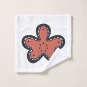 Bruin en Roze en Scandinavisch Patroon Bad Handdoek (Wasdoekje)