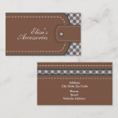 Bruin en roze leder zien er en patroon uit visitekaartje (Voorkant / Achterkant)