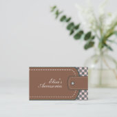 Bruin en roze leder zien er en patroon uit visitekaartje (Staand voorkant)