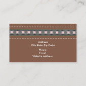 Bruin en roze leder zien er en patroon uit visitekaartje (Achterkant)