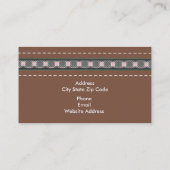 Bruin en roze leder zien er en patroon uit visitekaartje (Achterkant)