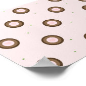 Bruin en Roze modern cirkelontwerp Poster (Hoek)