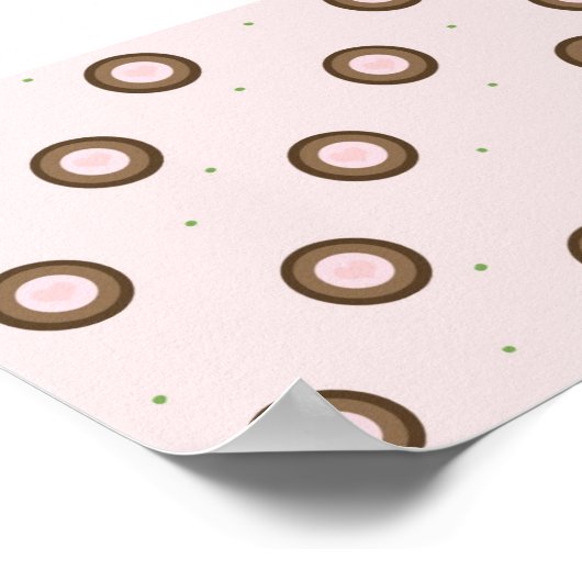 Bruin en Roze modern cirkelontwerp Poster (Hoek)