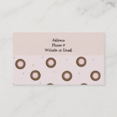 Bruin en Roze modern cirkelontwerp Visitekaartje (Achterkant)