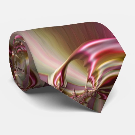 Bruin en roze stropdas van het originele ontwerp (Opgerold)