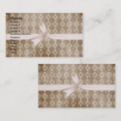 Bruin en roze visitekaartje (Voorkant / Achterkant)