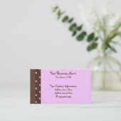 Bruin en roze Visitekaartjes (Staand voorkant)