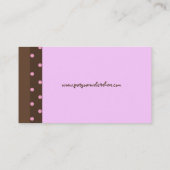 Bruin en roze Visitekaartjes (Achterkant)