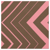 Bruin en Roze Zigzag Chevron Stof (Close Up)