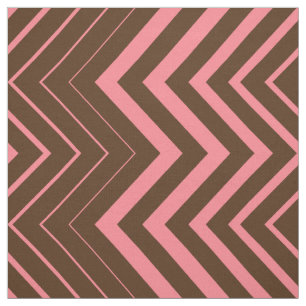 Bruin en Roze Zigzag Chevron Stof