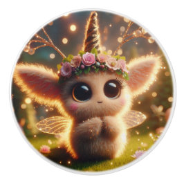 Bruin en schoonheid keramische knop