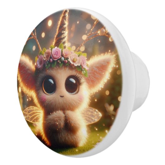 Bruin en schoonheid keramische knop (Rechts)