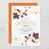 Bruin en sinaasappel esdoorn bladeren herfst Frien Kaart (Voorkant / Achterkant)