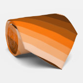 Bruin en Sinaasappel Gestreept Stropdas (Opgerold)