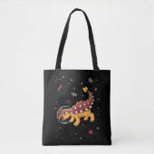 Bruin en Tan Ankylosaurus Dinos in de ruimte Tote Bag (Voorkant)