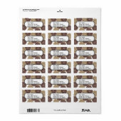 Bruin en Tan Bloemen Bloemen Bloemen Bloemen Bloem Etiket (Full Sheet)