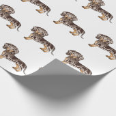 Bruin en Tan Dapple Short Hair Dachshund Pattern Cadeaupapier (Hoek)