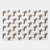 Bruin en Tan Dapple Short Hair Dachshund Pattern Theedoek (Horizontaal)