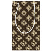 Bruin en Tan Deco hart gepatterde cadeautas (Voorkant)