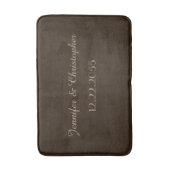 Bruin en Tan gepersonaliseerde pluche badmat (Voorkant Verticaal)