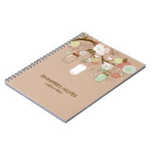Bruin en Tan Retro Flowers & Mason Jars Notitieboek (Linkerzijde)