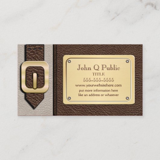 Bruin en Tan Saddlebag Visitekaartje (Voorkant)