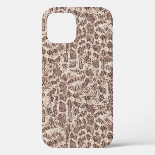 Bruin en Tan Snake Skin Hoesje-Mate iPhone Case (Achterkant)