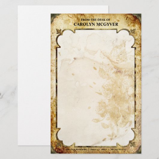  Bruin en Tan Vlaams Briefpapier (Voorkant / Achterkant)