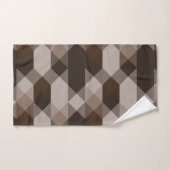 bruin en taupe geometrisch bad handdoek (Handdoek)