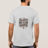 "Bruin en Trots Mexicaanse Eagle Banner T-Shirt" T-shirt (Achterkant)