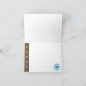 Bruin en Turkooise Lindsey - Notitiekaartje (Binnen)