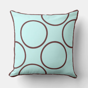 bruin en turquoise modern kussen