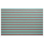 Bruin en Turquoise Pattern van Stripes Stof (Fat Quarter)