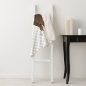 Bruin en White Boston Terrier Cartoon Dog & Paws Sherpa Deken (In situ)