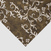 Bruin en White Damask Tissuepapier (Detail)