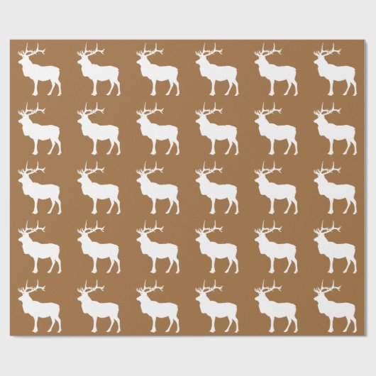 Bruin en White Elk Cadeaupapier (Vlak)