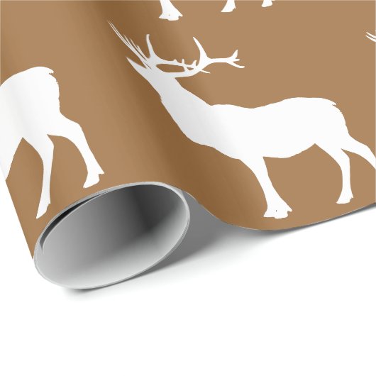 Bruin en White Elk Cadeaupapier (Rol Hoek)