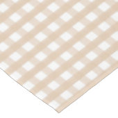 Bruin en White Gingham Thanksgiving Tablecloth Tafelkleed (Gekanteld)