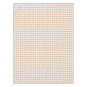 Bruin en White Gingham Thanksgiving Tablecloth Tafelkleed (Voorkant)