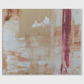 Bruin en wit abstract schilderij cadeaupapier (Vlak)