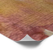 Bruin en wit abstract schilderij poster (Hoek)