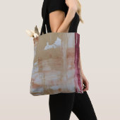 Bruin en wit abstract schilderij tote bag (Dichtbij)