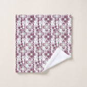 bruin en wit bloemmotief bad handdoek (Wasdoekje)