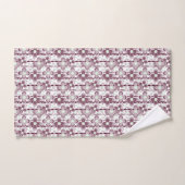 bruin en wit bloemmotief bad handdoek (Handdoek)