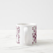 bruin en wit bloemmotief espresso kop (Achterkant)