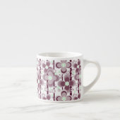 bruin en wit bloemmotief espresso kop (Rechts)