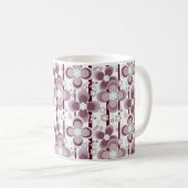 bruin en wit bloemmotief koffiemok (Voorkant rechts)