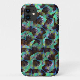 Bruin en wit cavia Abstract patroon, Case-Mate iPhone Case
