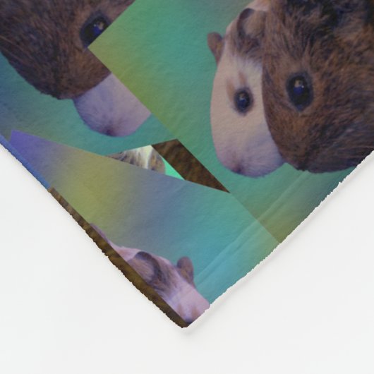 Bruin en wit cavia Abstract patroon, Fleece Deken (Hoek)