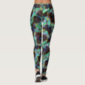 Bruin en wit cavia Abstract patroon, Leggings (Achterkant)